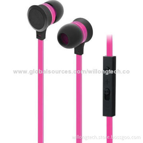 Noise-cancelling Stylish Earphones for Mobiles, with Volume Control